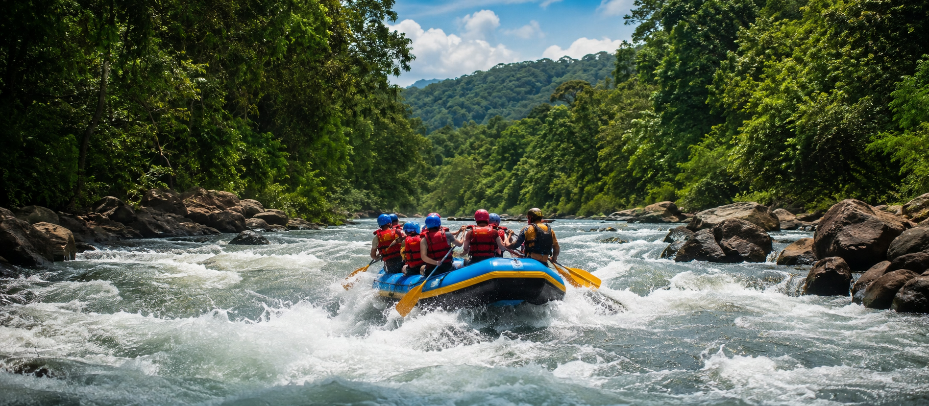 Kali River white-water rafting, Dandeli, Karnataka