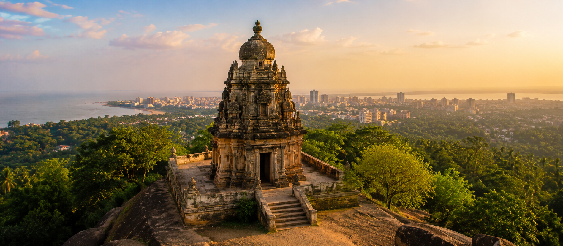 Kadri Manjunatha Temple and coastline, Mangaluru, Karnataka