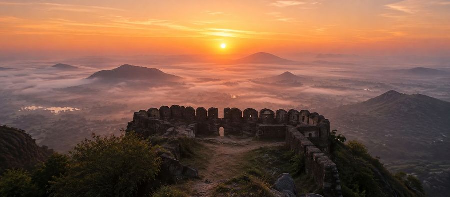Sunrise view from Nandi Hills, Karnataka