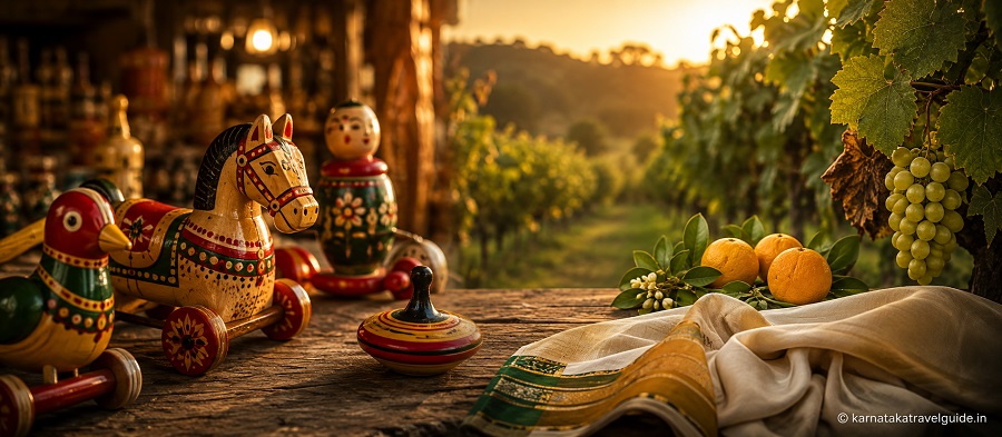Bengaluru Doorstep GI Trail — Channapatna toys, Devanahalli pomelo, blue grapes and rose onion