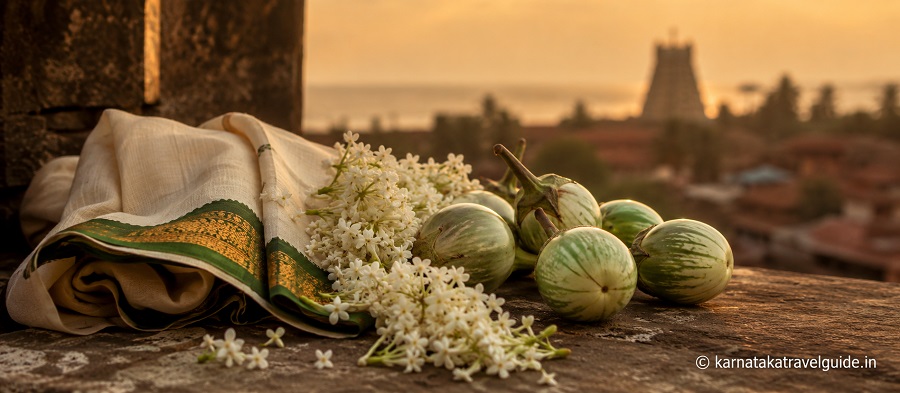 Udupi GI heritage — Mattu Gulla brinjal, jasmine and handloom sarees