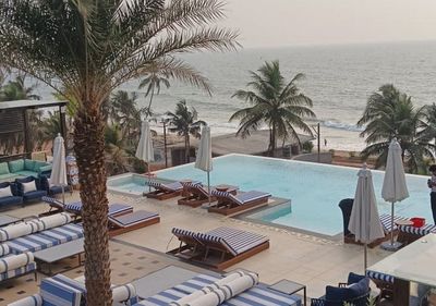 Swimming pool at Peninsula Del Mar, Udupi