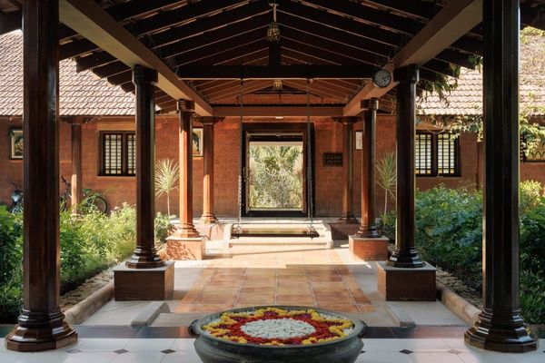 Balkatmane Ayurveda & Wellness traditional courtyard entrance, Kundapur