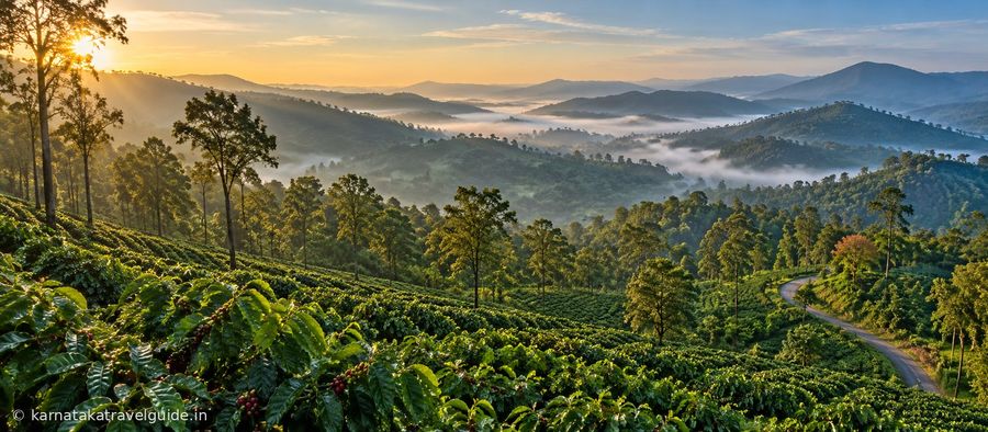Weekend getaway landscape from Bangalore showing Karnataka hills and forest